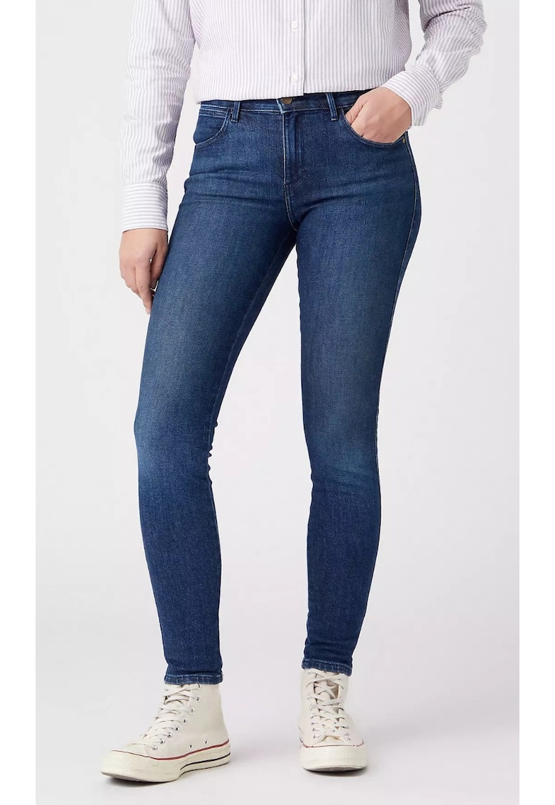 Blugi dama - Skinny - bleumarin - bumbac/elastan