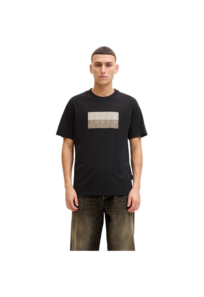 Tricou JACK &JONES Fusion Dots Print 59850 - Negru
