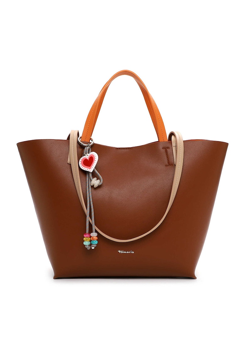 Geanta shopper cu etui interior Keshia - Caramel