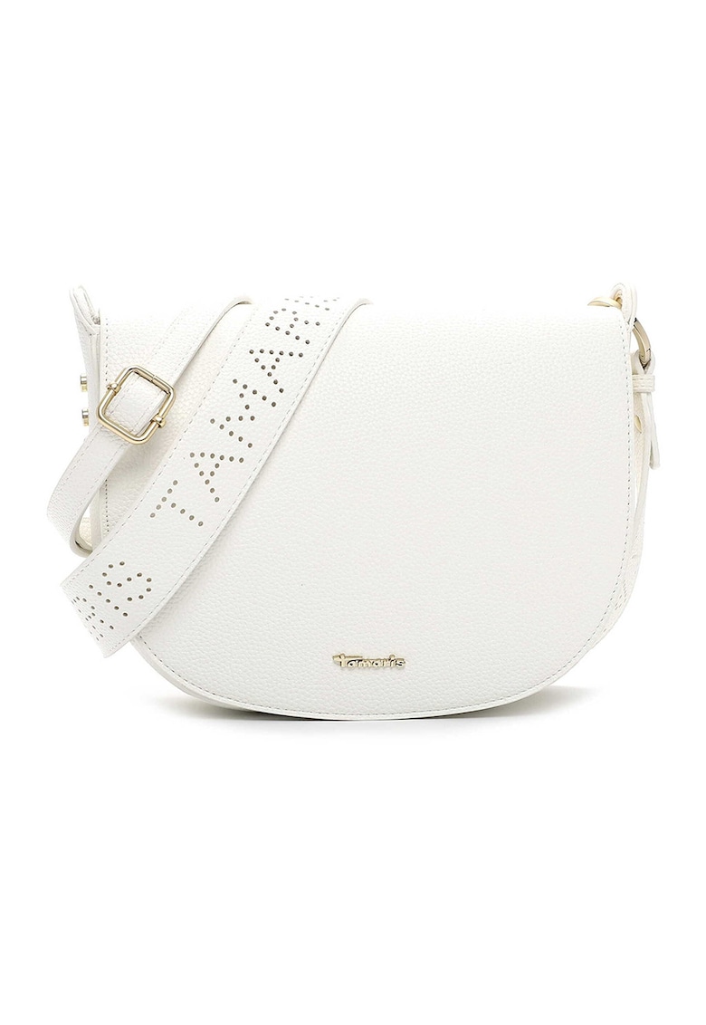 Geanta crossbody de piele ecologica - Alb murdar