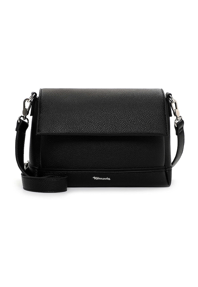 Geanta crossbody de piele ecologica cu aspect texturat - Negru