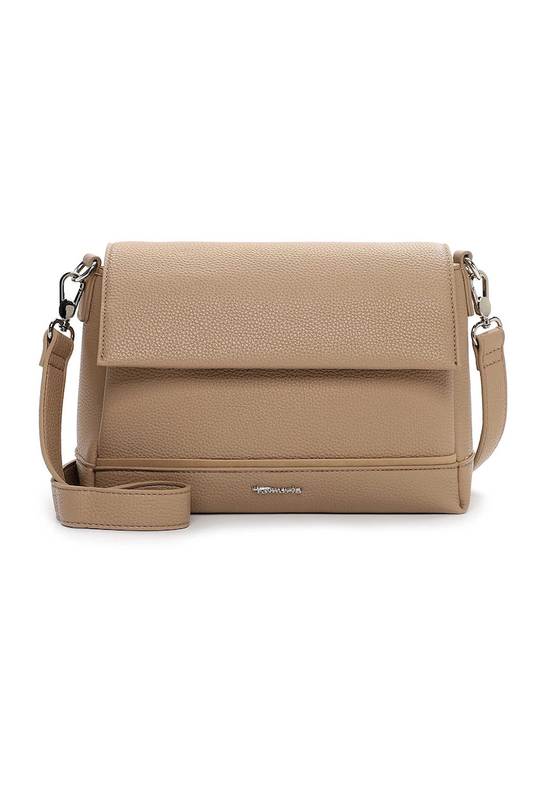 Geanta crossbody de piele ecologica cu aspect texturat - Maro nisip
