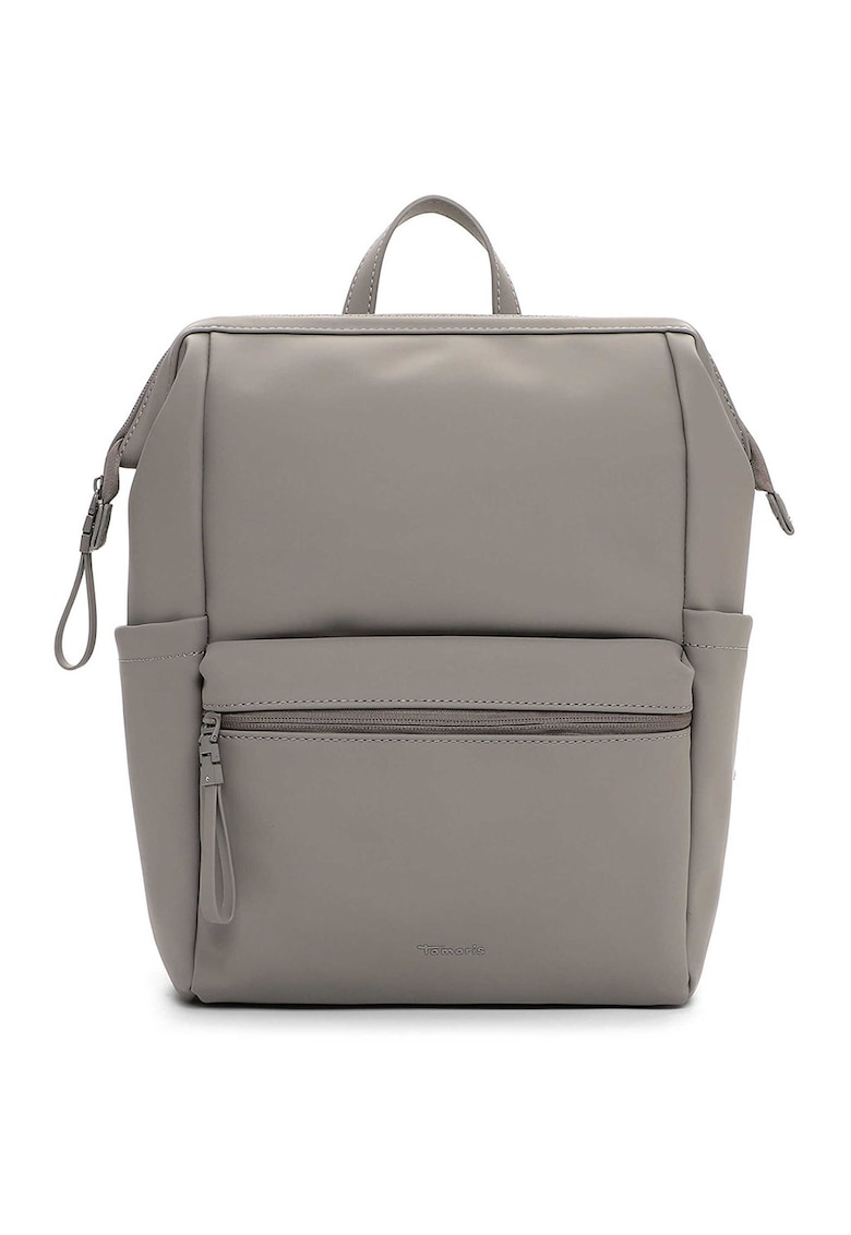 Rucsac de piele ecologica cu buzunare laterale - Maro taupe