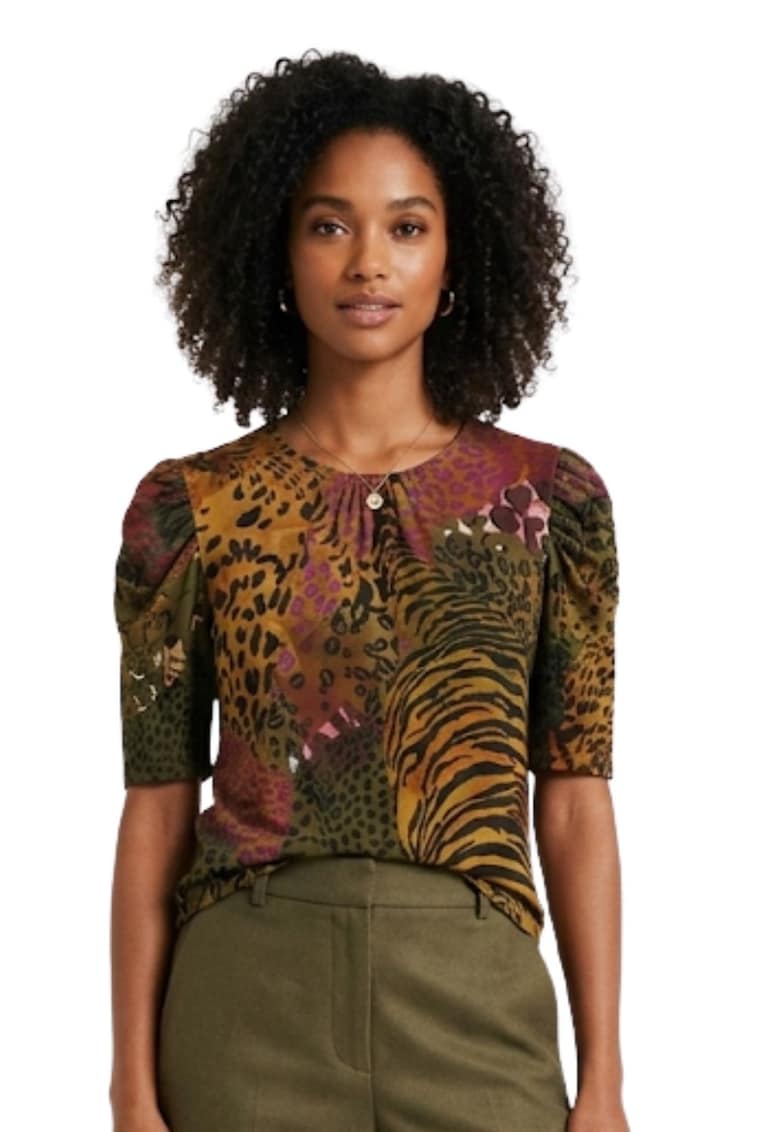 Bluza cu detalii animal print Loreto