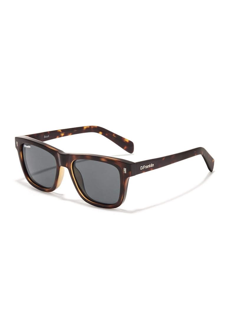 Ochelari de soare wayfarer unisex cu lentile polarizate - Maro inchis