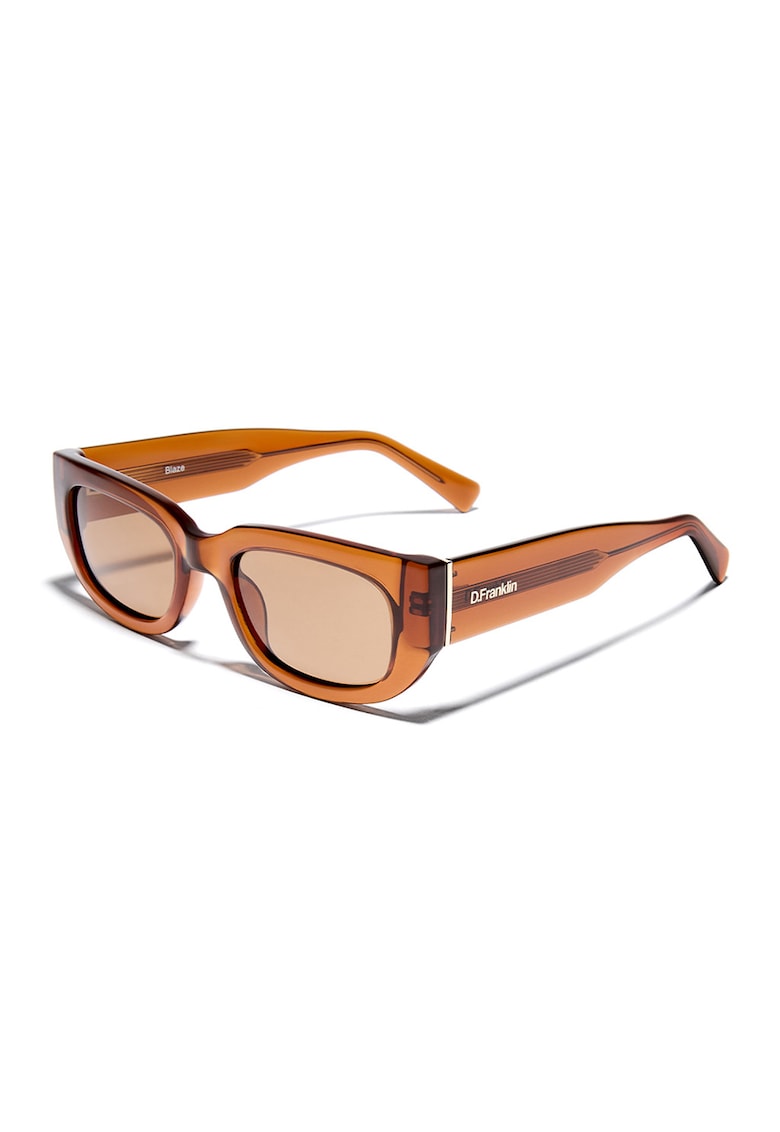 Ochelari de soare dreptunghiulari unisex cu lentile polarizate - Caramel