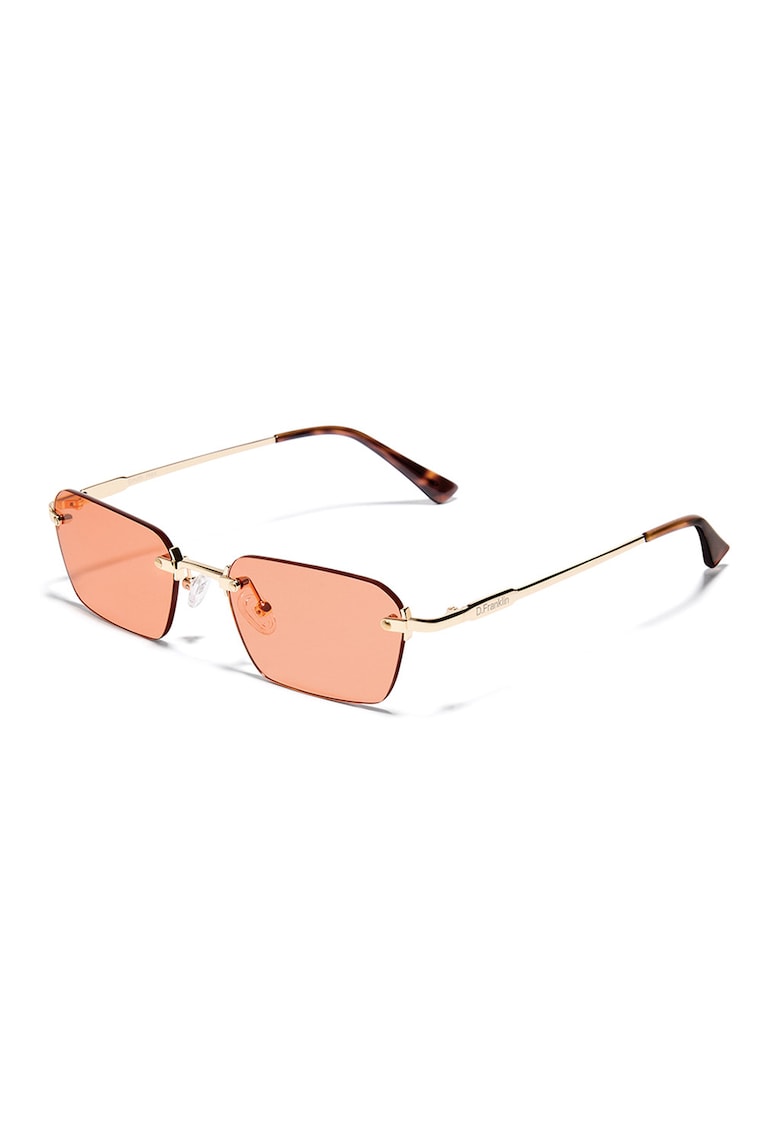 Ochelari de soare patrati unisex - Auriu