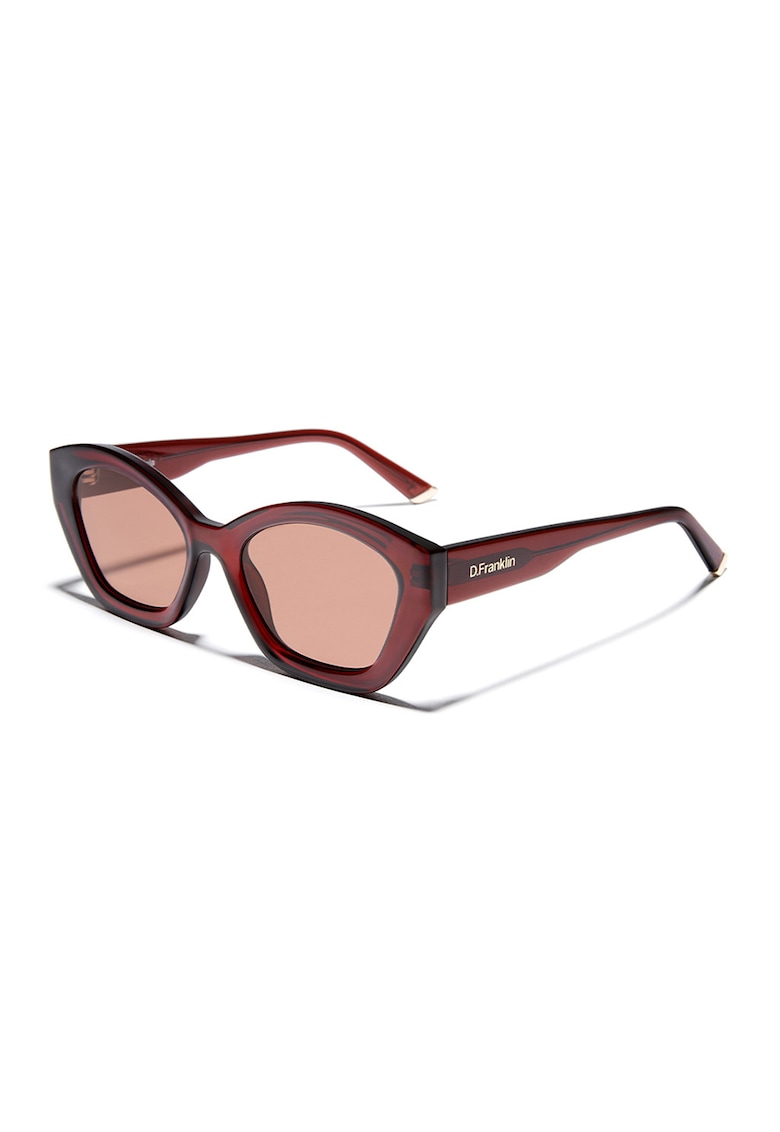 Ochelari de soare butterfly cu rama groasa - Maro cognac