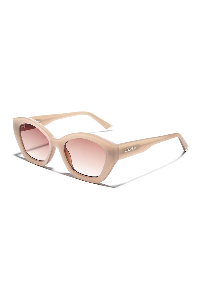 Ochelari de soare butterfly cu rama groasa - Bej deschis