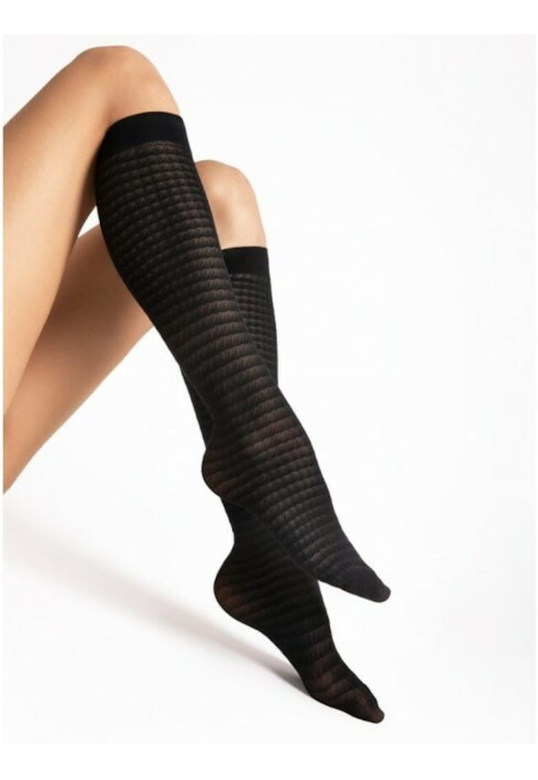 Sosete lungi negre cu model Twilla 40 den - Negru