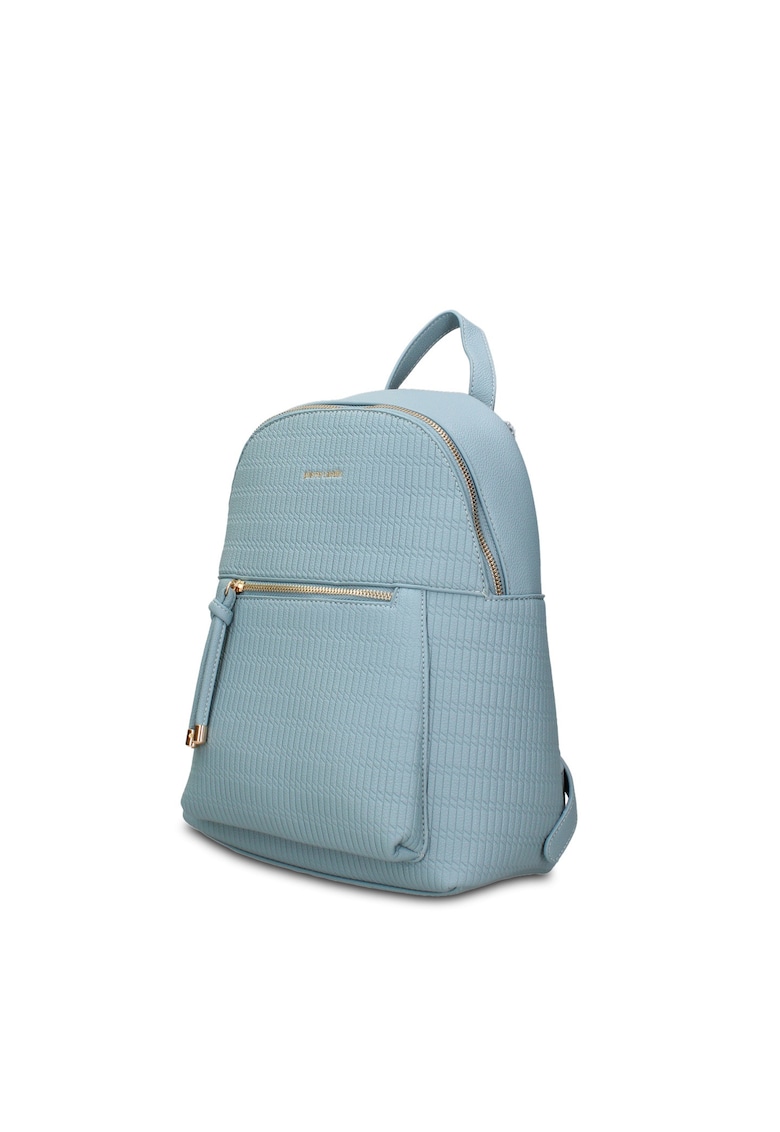 Rucsac din piele ecologica cu aspect texturat Ardena Ultra - Albastru azur