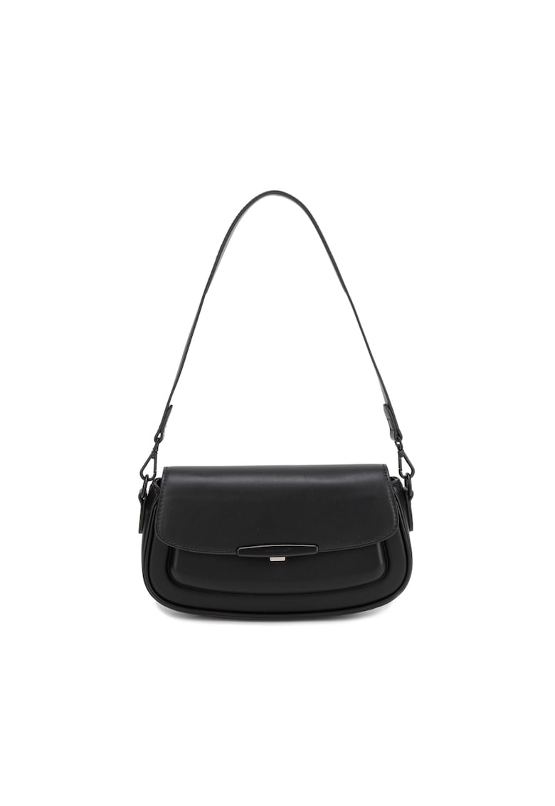 Geanta de umar cu clapa Lisandra Chic - Negru