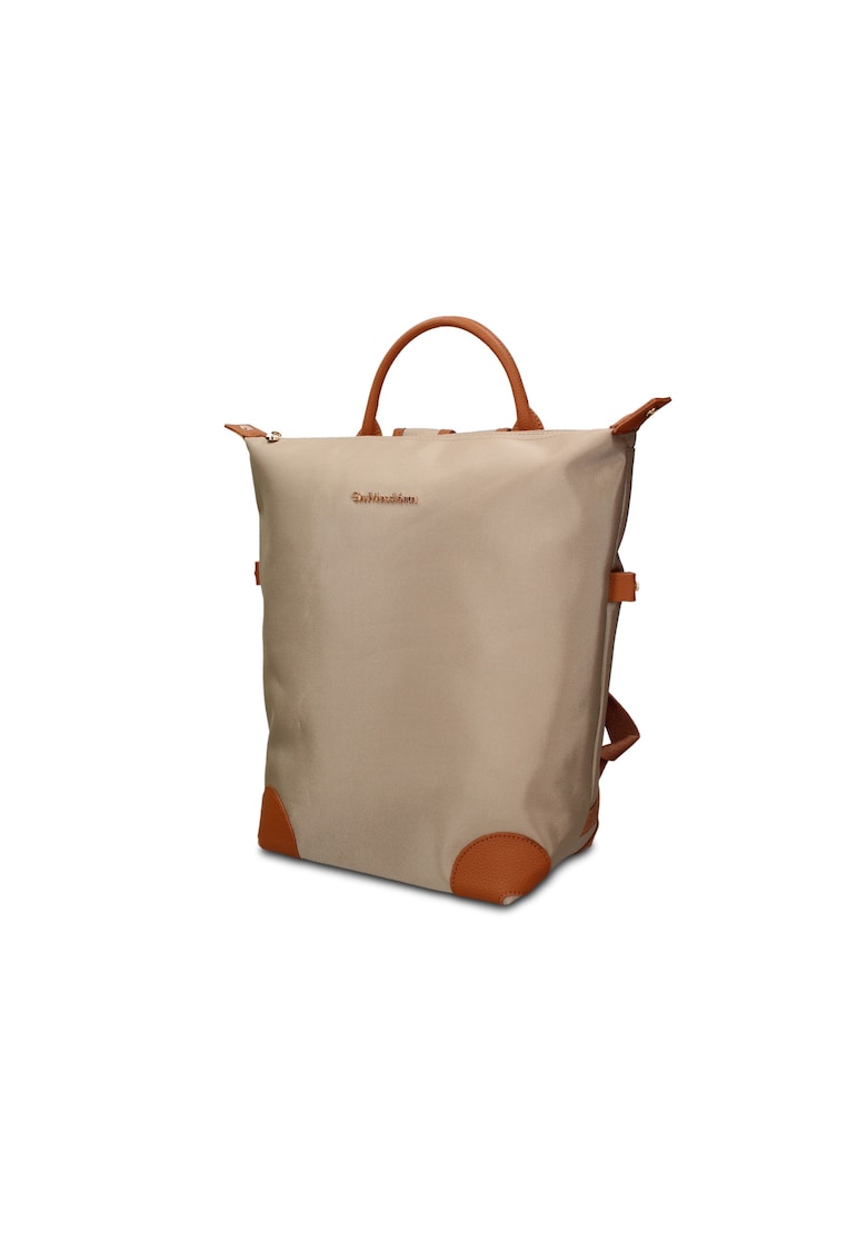 GianMarco - Rucsac unisex cu maner Novara Elite - Negru/Maro