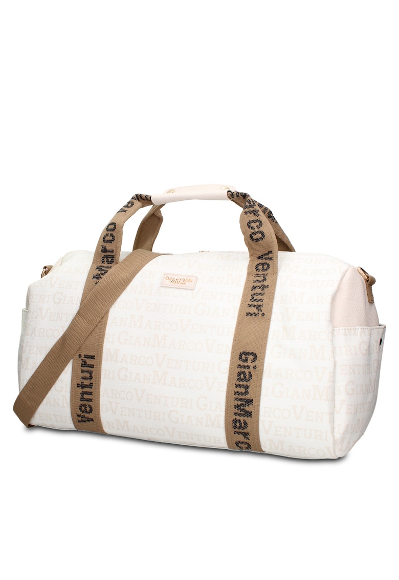 Geanta duffle de piele ecologica Callisto Plus - Crem