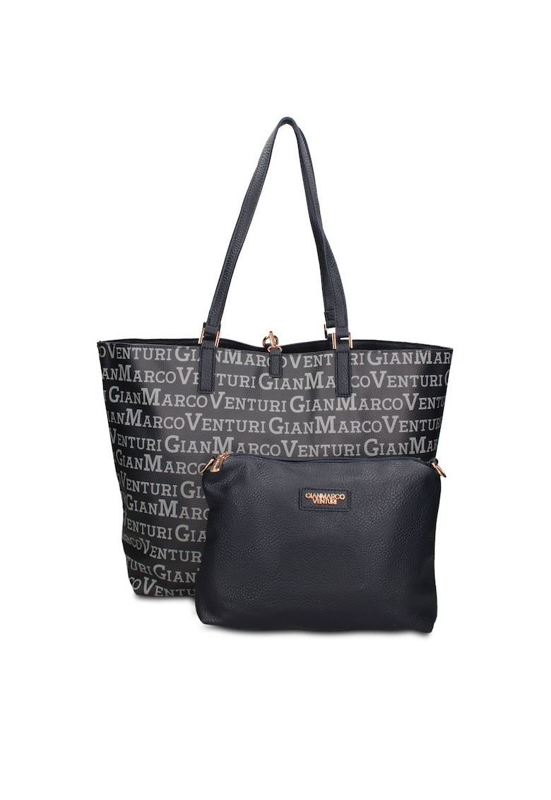 Geanta shopper de piele ecologica cu etui detasabil Valoria Chic - Albastru