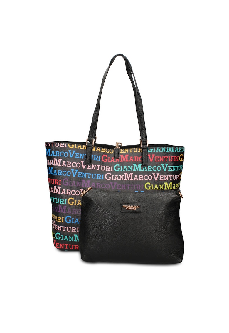 Geanta shopper de piele ecologica cu etui detasabil Valoria Chic - Multicolor