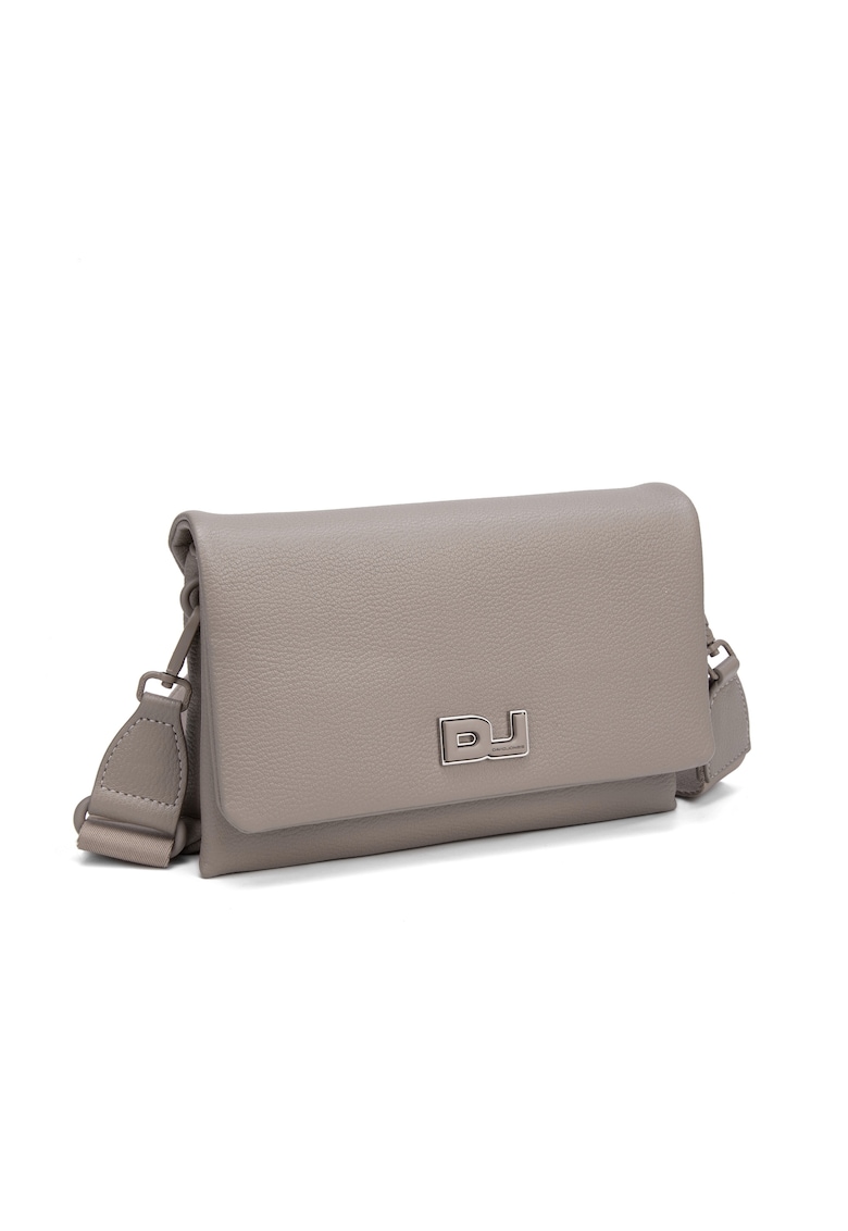 Geanta crossbody cu 2 compartimente Valeriana - Maro taupe deschis