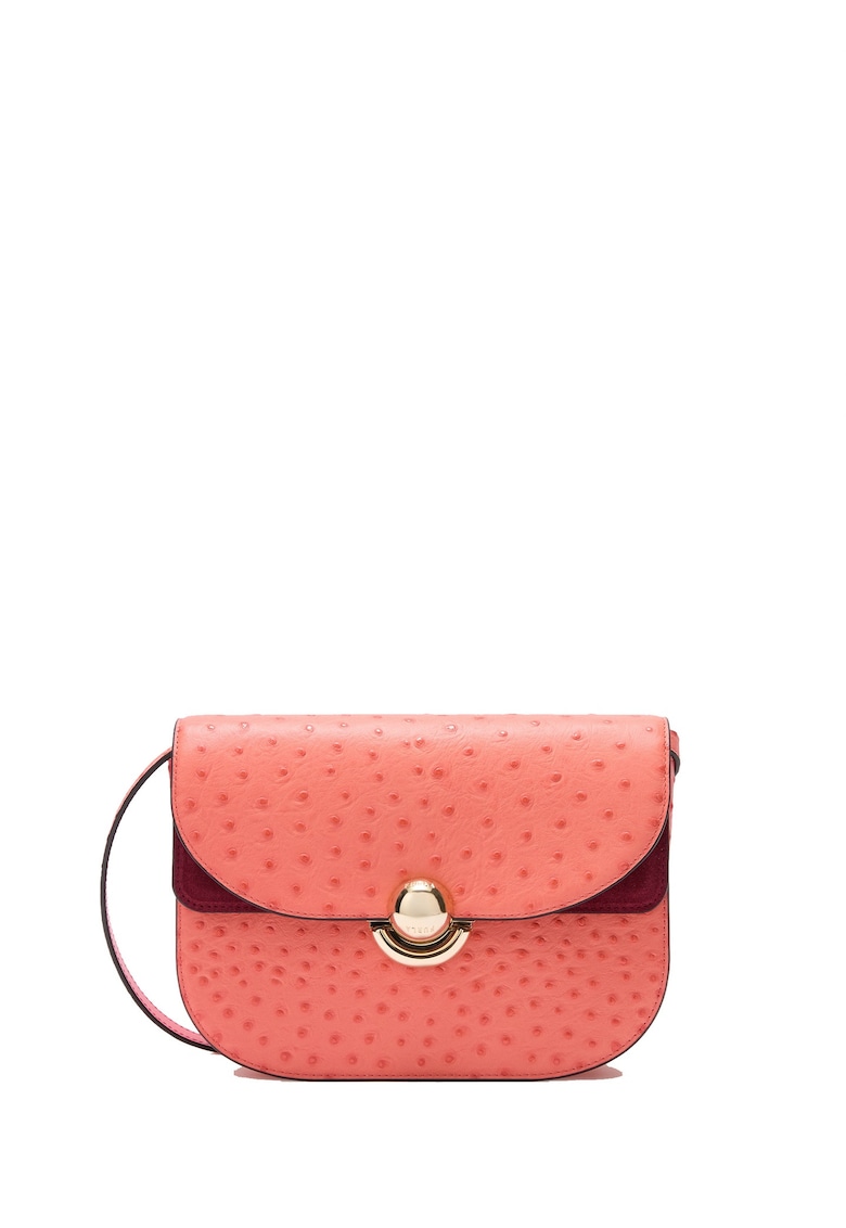 Geanta crossbody din piele cu model Celeste Pro - Roz