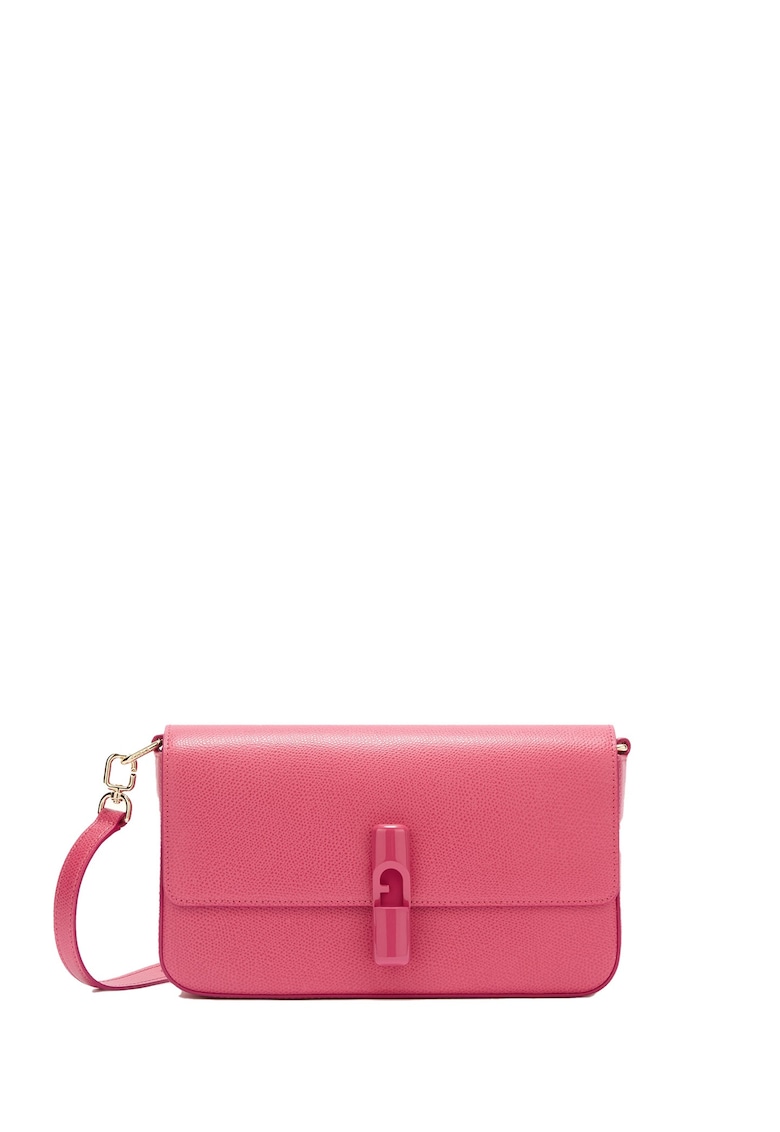 Geanta crossbody din piele cu clapa Amorena - Fucsia