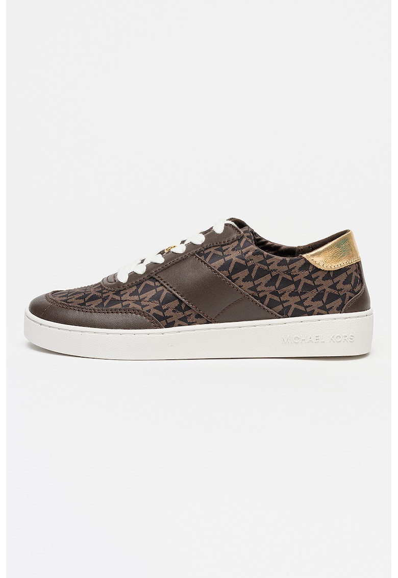 Pantofi sport Kaycee din piele cu logo - Maro inchis/Maro