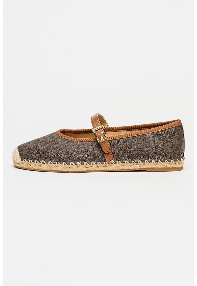 Balerini Mary Jane cu model monograma Lynn Signature - Maro
