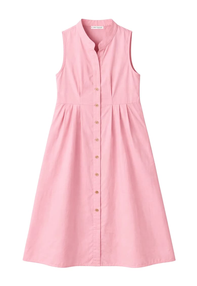 Rochie maxi - bumbac/poliester - roz