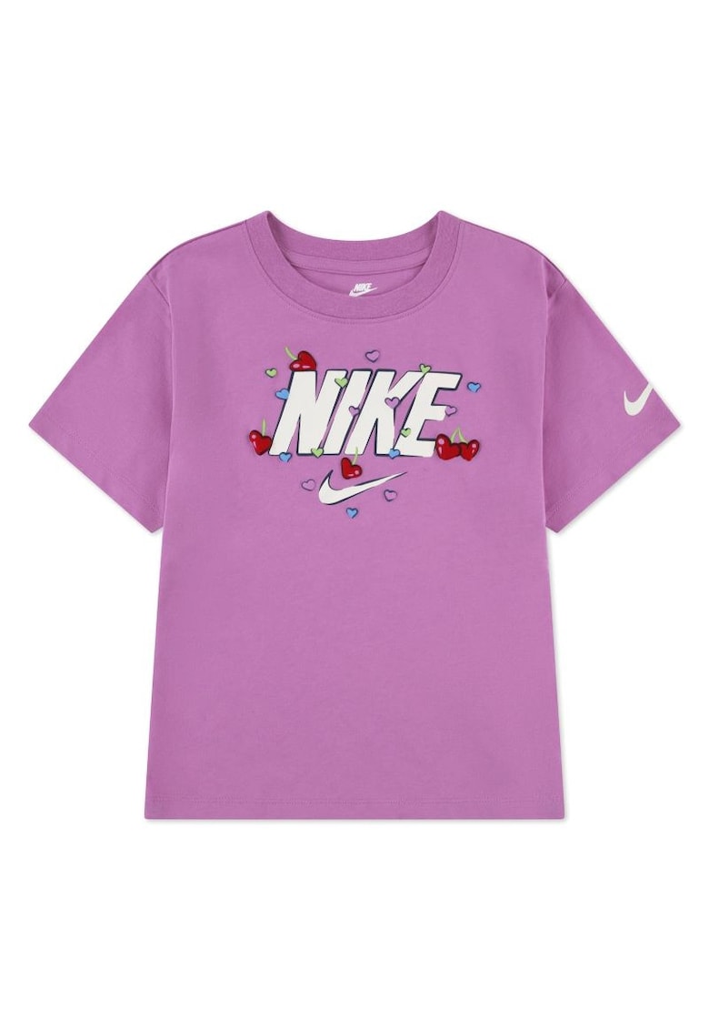 Tricou pentru Fete - nkg cherry nike boxy tee - 36N665-P64 - Mov - Mov
