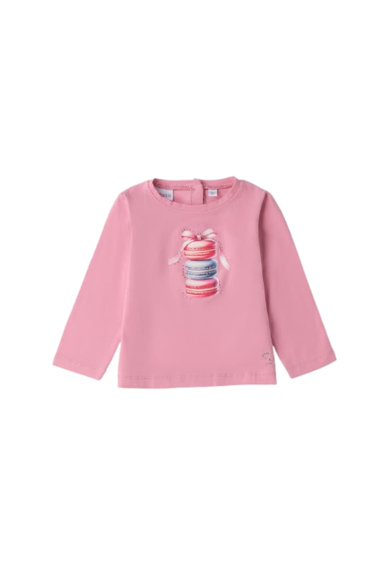 Bluza din Bumbac Peach-Touch cu Imprimeu Macarons