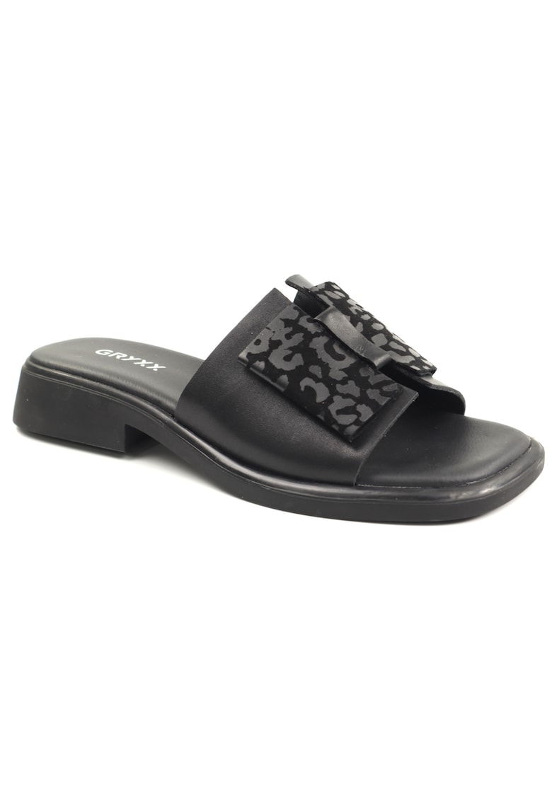 Papuci dama piele naturala H36A038 9A 01 N - Negru