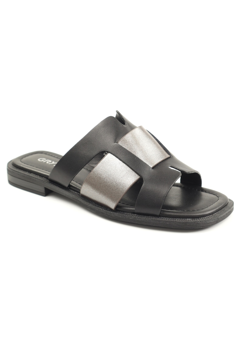 Papuci dama piele naturala W1V1352 G17 6B 01 N - Negru