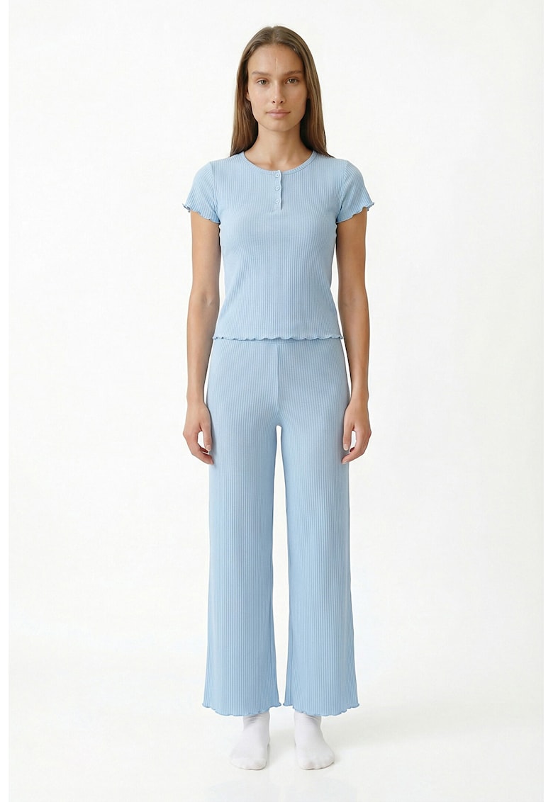 Pijama cu striatii - Albastru pastel