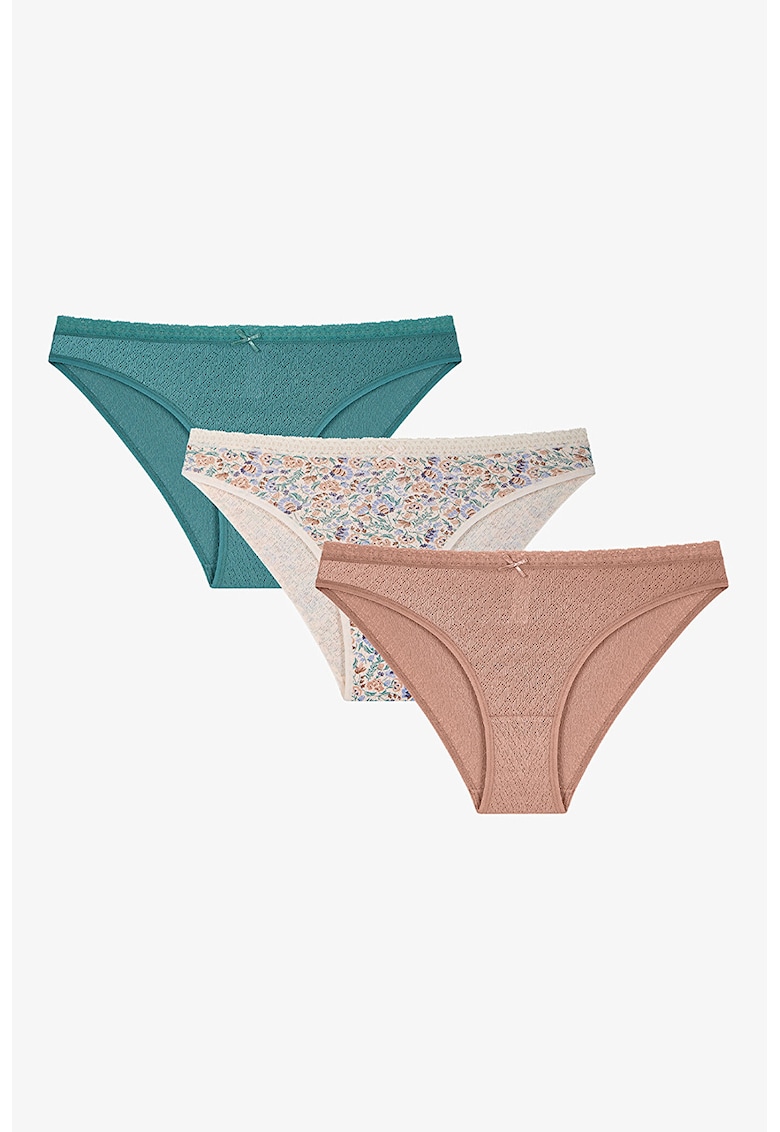 Set de chiloti cu dantela - Multicolor