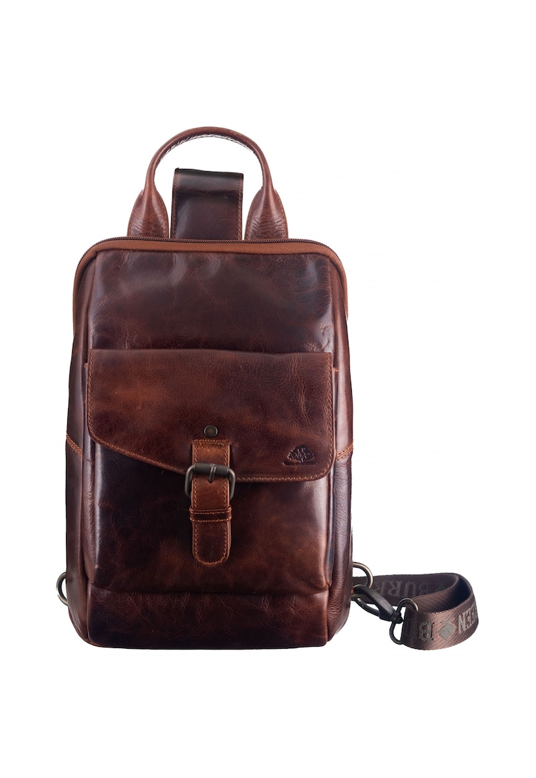Geanta umar barbati piele naturala maro 21 x 32 cm - Rugged -