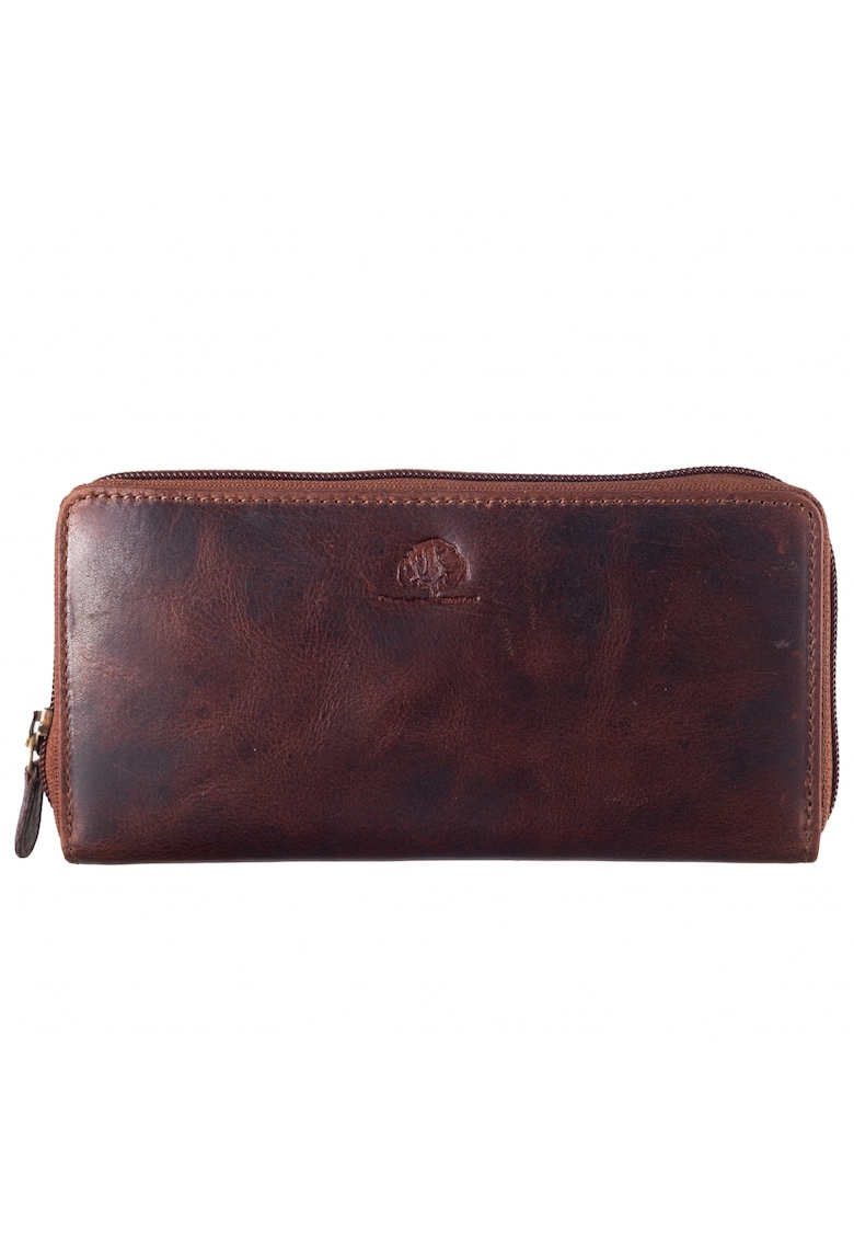 Portofel dama piele naturala maro 19 x 10 cm - Rugged -