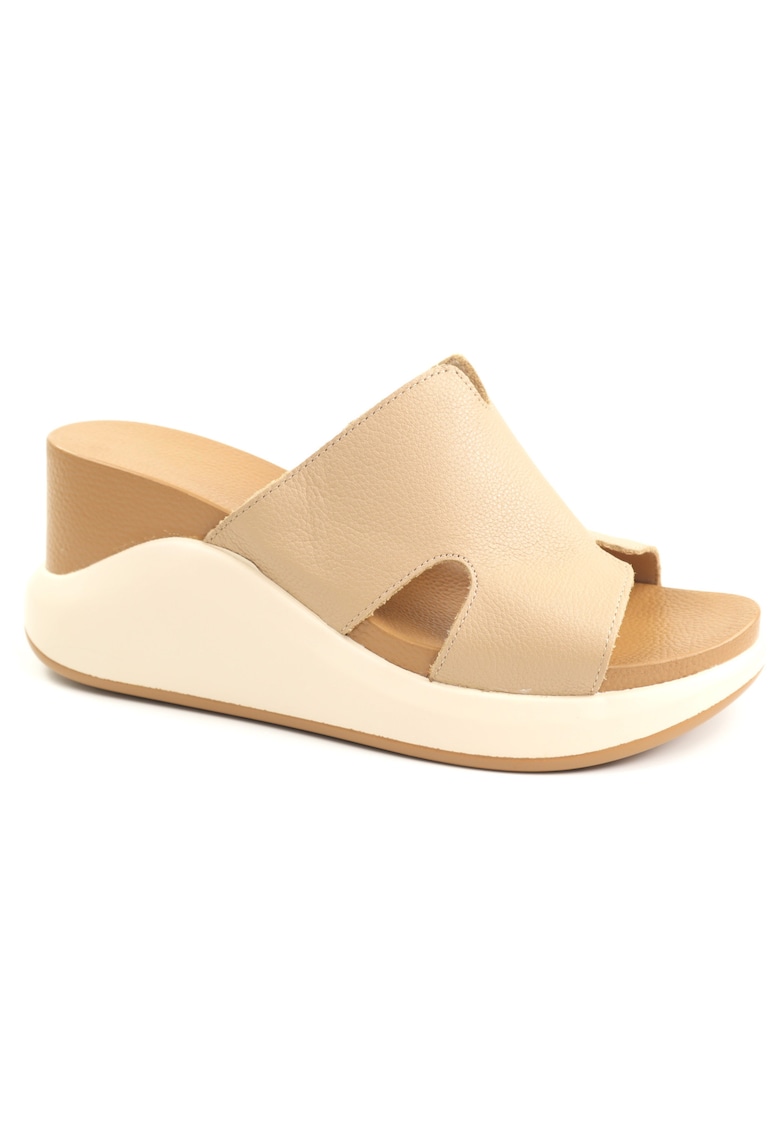 Papuci dama piele naturala 2555 - Bej