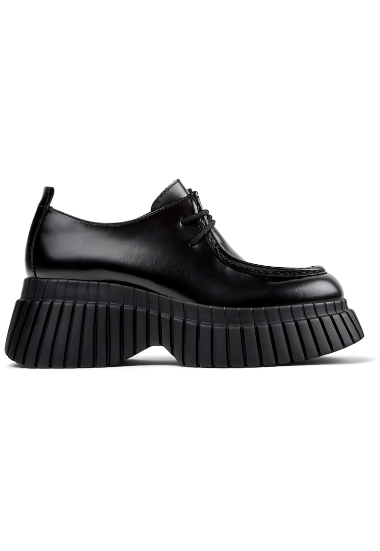 Pantofi de piele cu toc masiv BCN - Negru