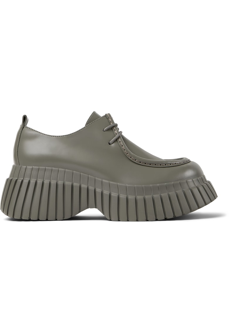 Pantofi de piele cu toc masiv BCN - Gri