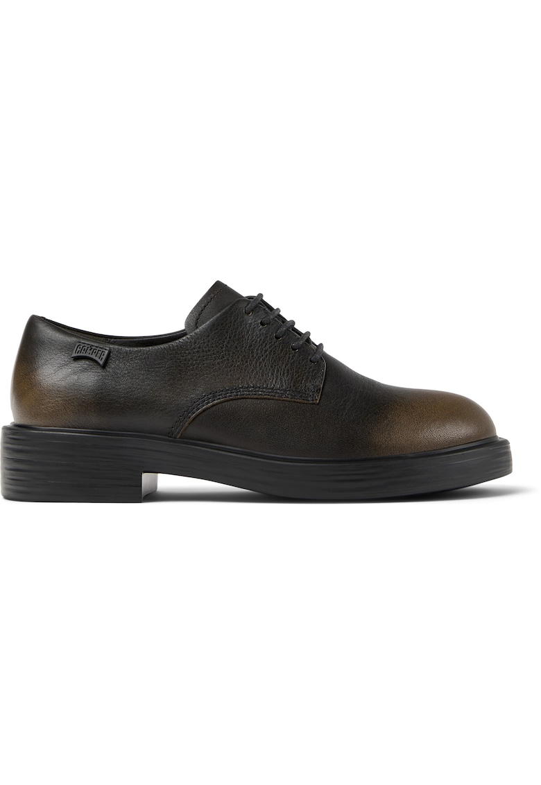 Pantofi derby de piele Dean - Maro inchis/Caramel