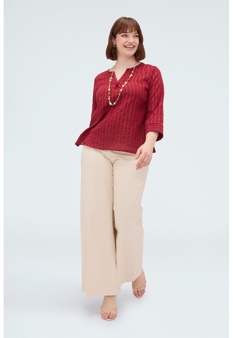 Bluza cu maneci 3/4 - Rosu inchis