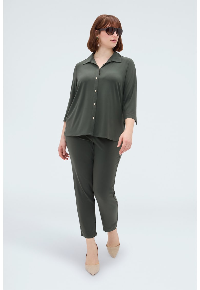 Camasa cu maneci 3/4 - Verde inchis