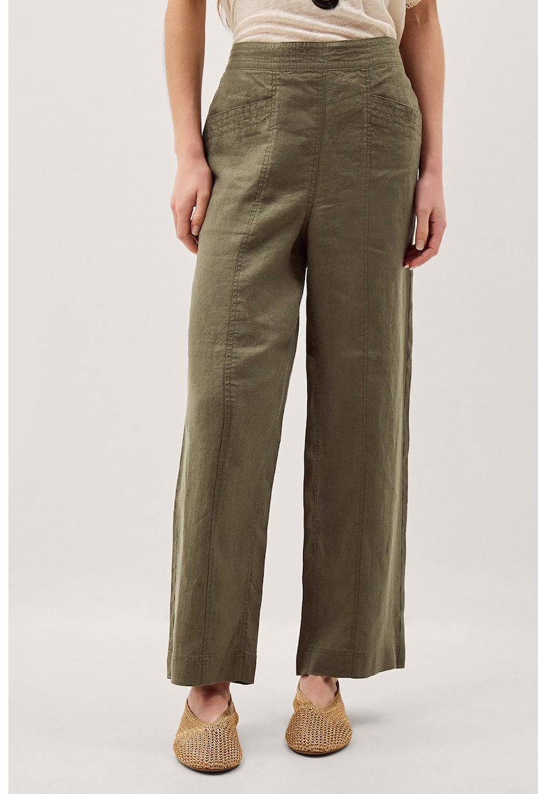 Pantaloni de in cu buzunare laterale - Kaki