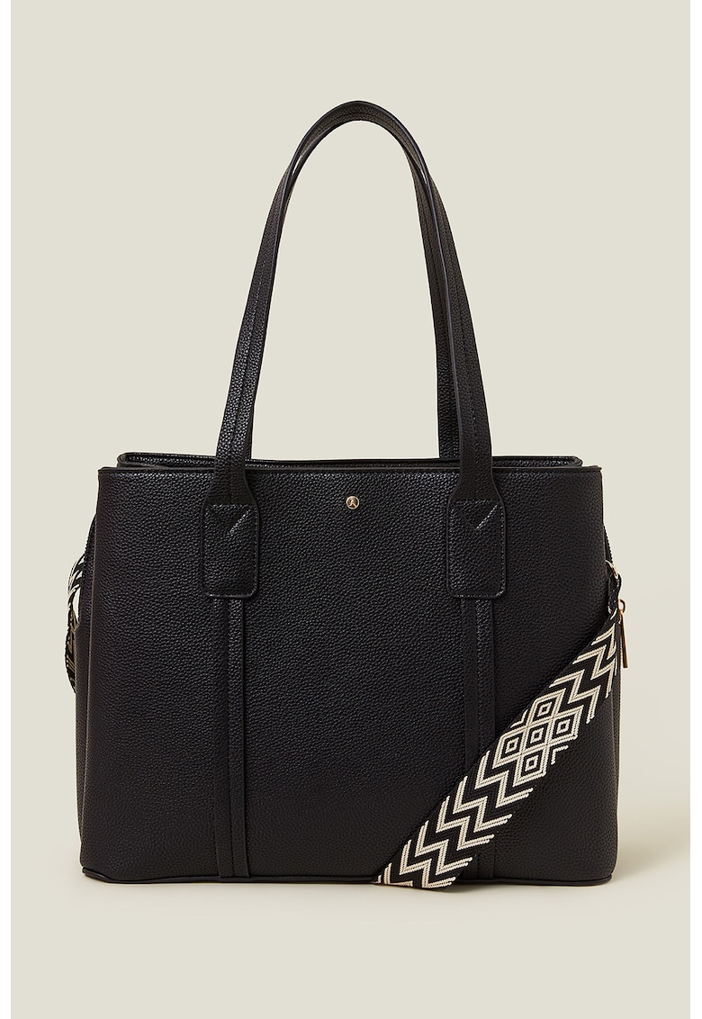Geanta tote de piele ecologica - Negru