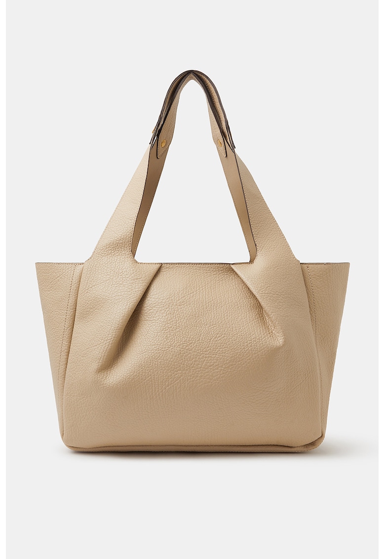Geanta shopper de piele ecologica cu aspect in degrade - Bej