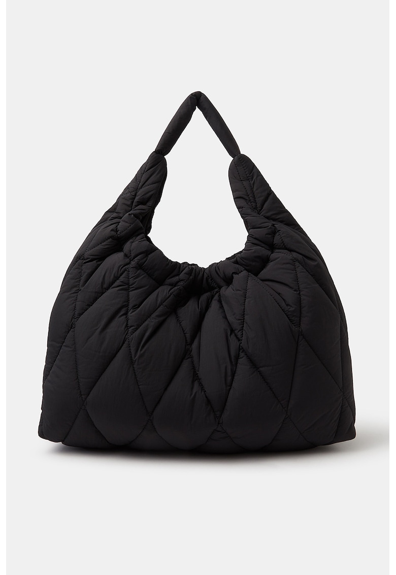 Geanta hobo matlasata - Negru