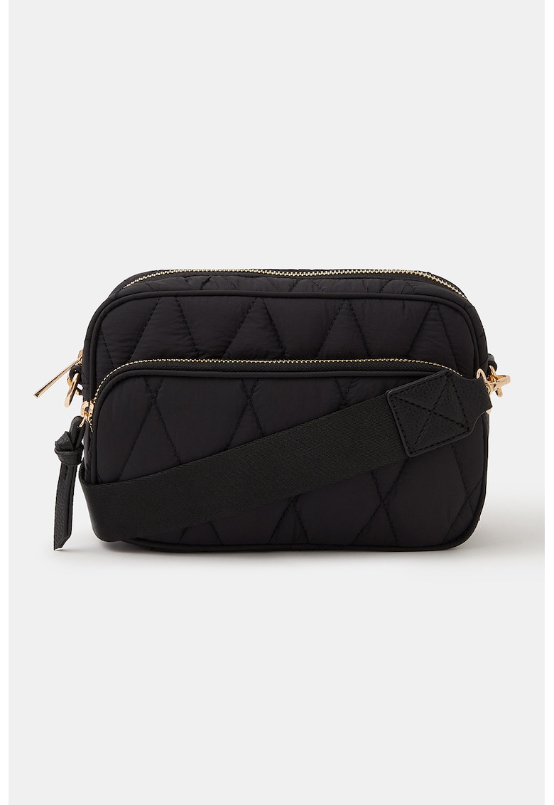 Geanta crossbody matlasata - Negru
