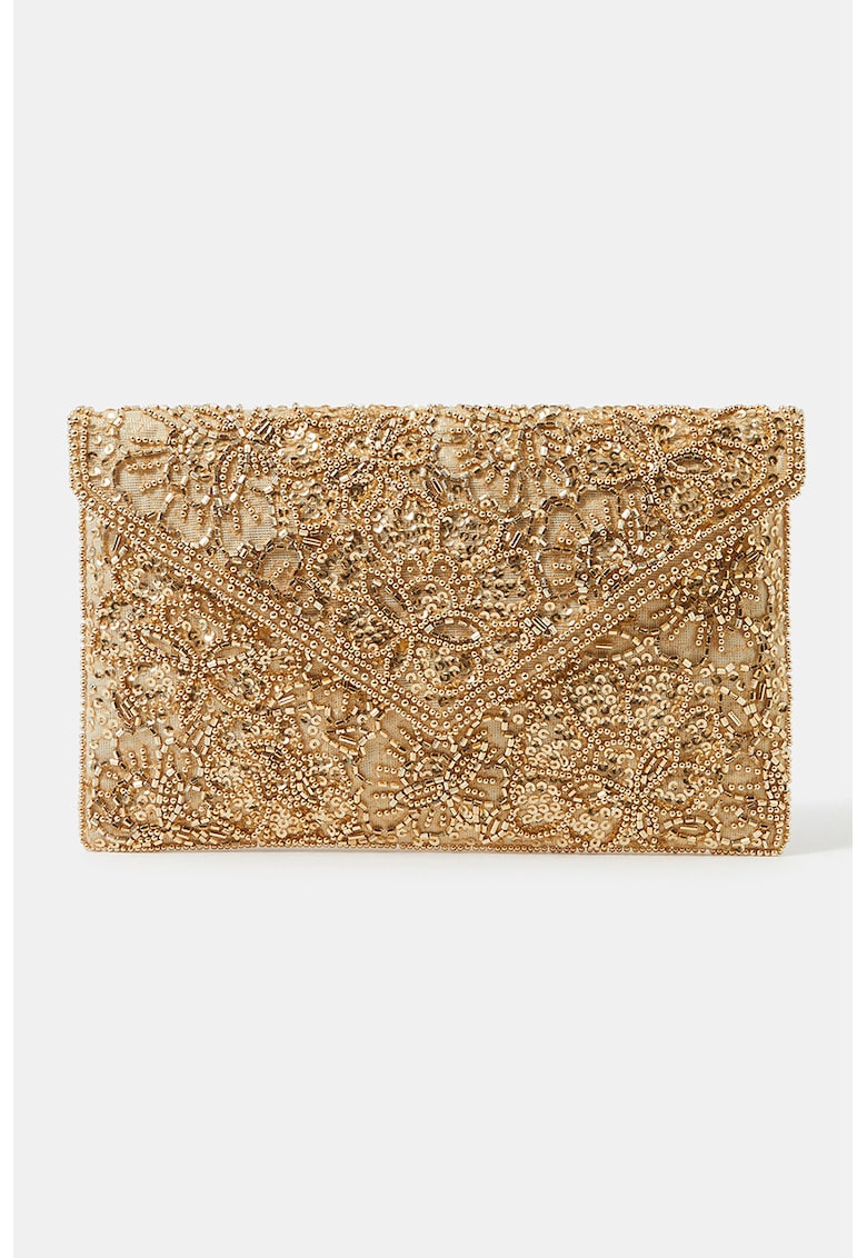 Geanta crossbody cu paiete - Auriu
