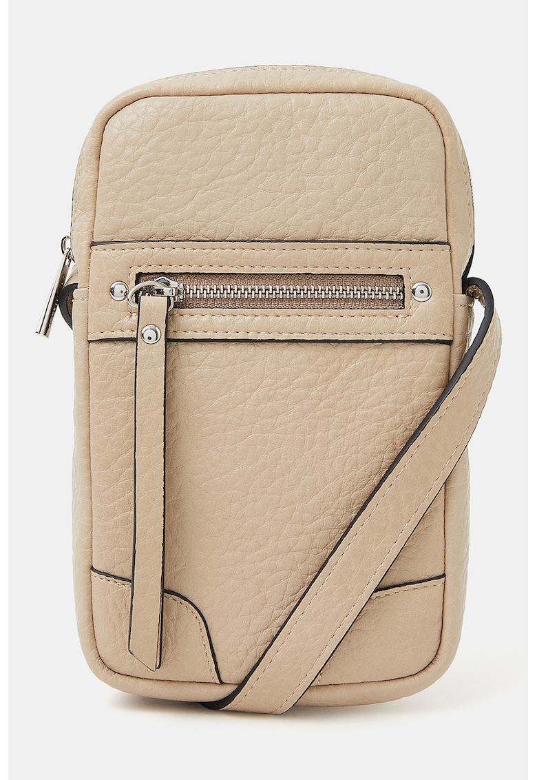 Geanta crossbody din piele ecologica - Bej