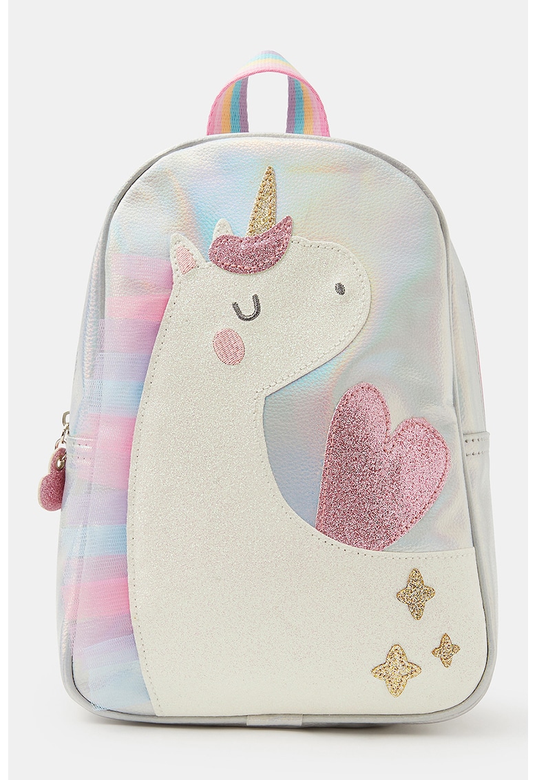Rucsac cu design unicorn - Roz/Argintiu
