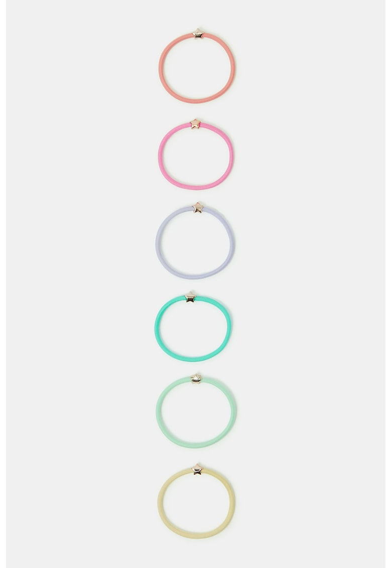 Set de elastice de par - 6 piese - Multicolor