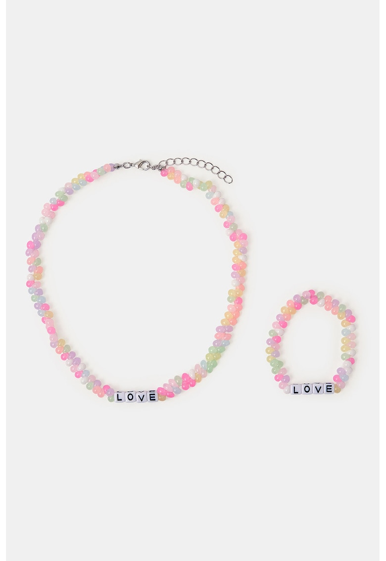 Set de bratara si colier din margele - Multicolor